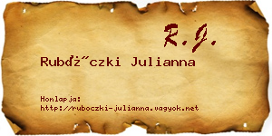 Rubóczki Julianna névjegykártya